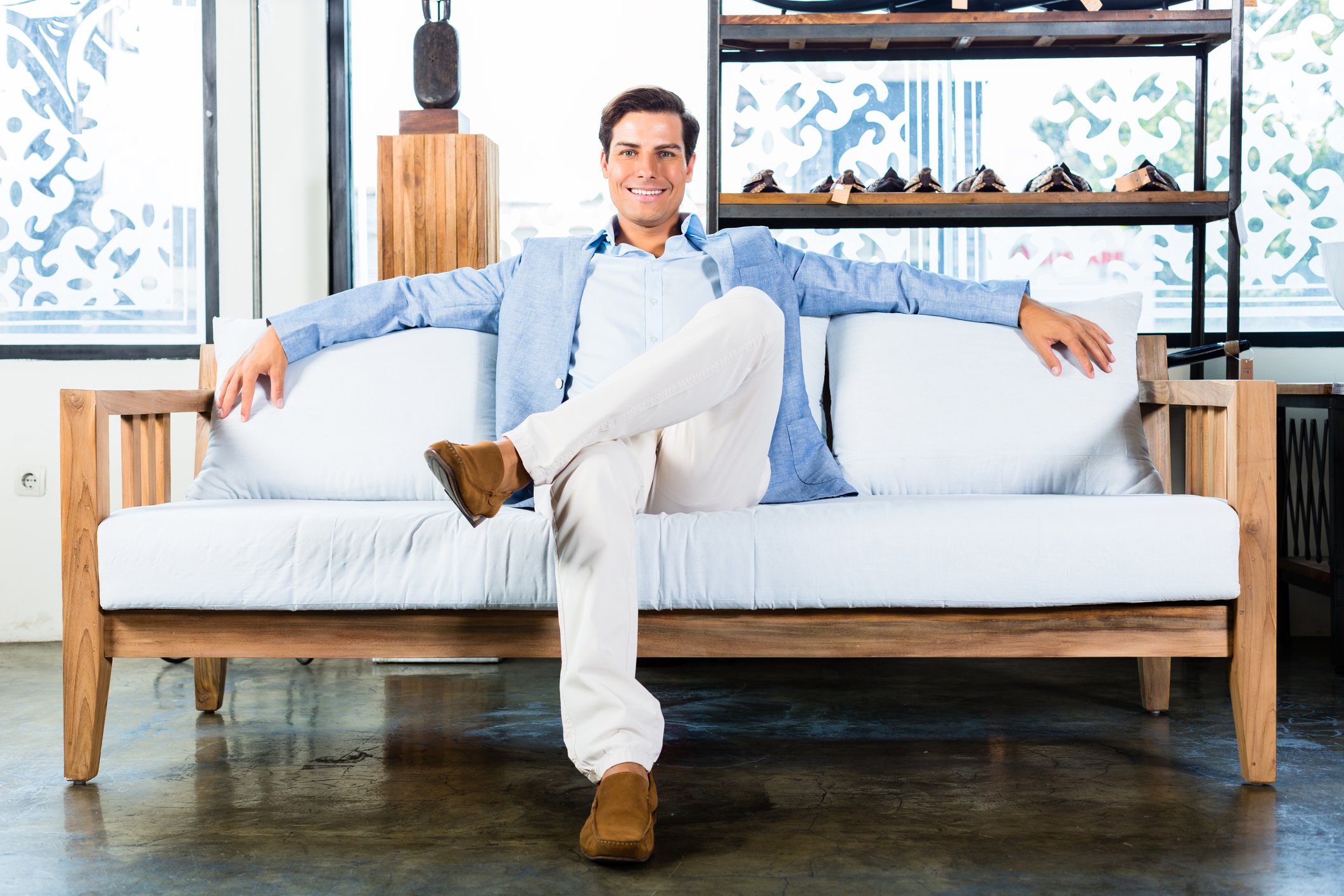 Man sitting on couch