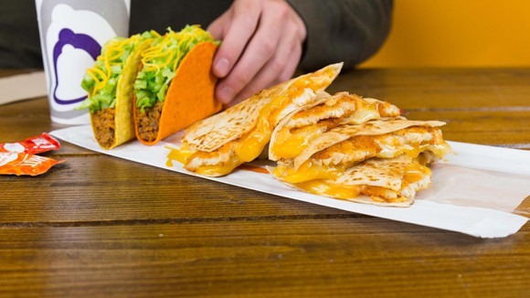 Taco Bell chicken quesadilla box