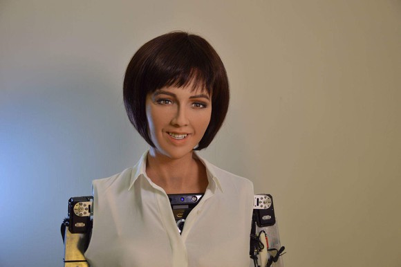 Picture of Sophia robot.