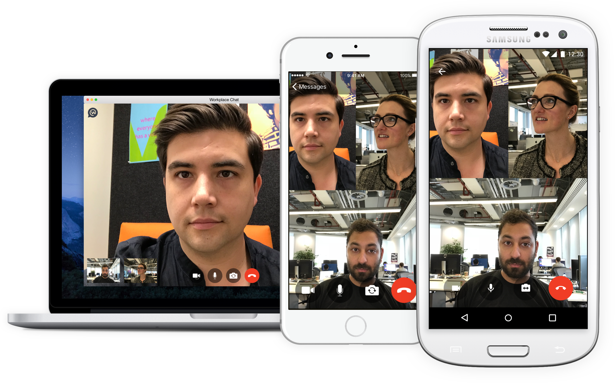 Group videos in Facebook's Workplace Chat on desktop and mobile