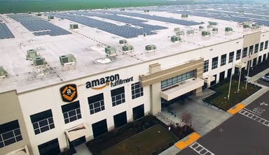 AMZN solar roof on fulfillment center