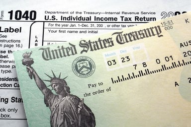 Income tax refund check IRS Getty
