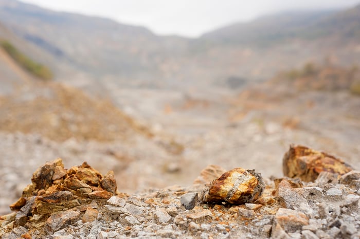 Minerals at surface mine