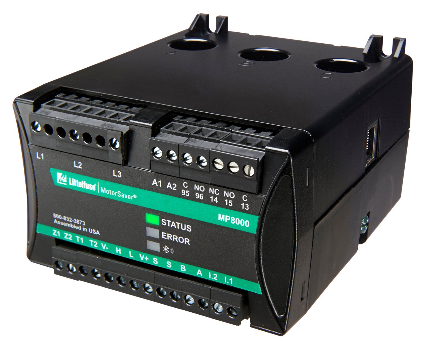 The Littelfuse MP8000 motor protection relay.