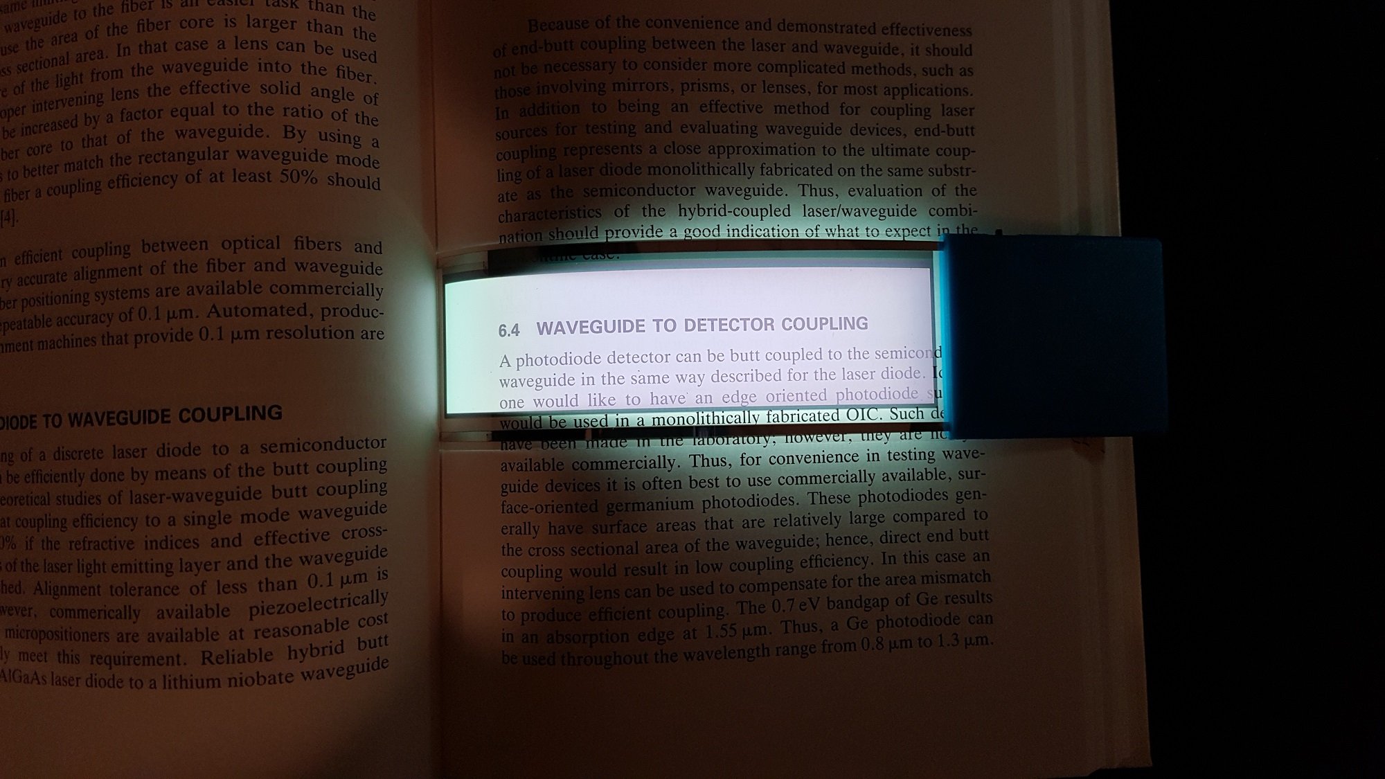 A prototype transparent reading light from Universal Display