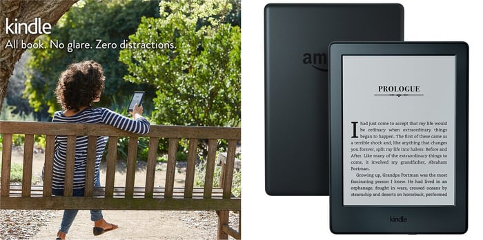 Amazon's basic Kindle e-reader.