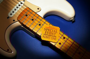 Guitar and ticket
