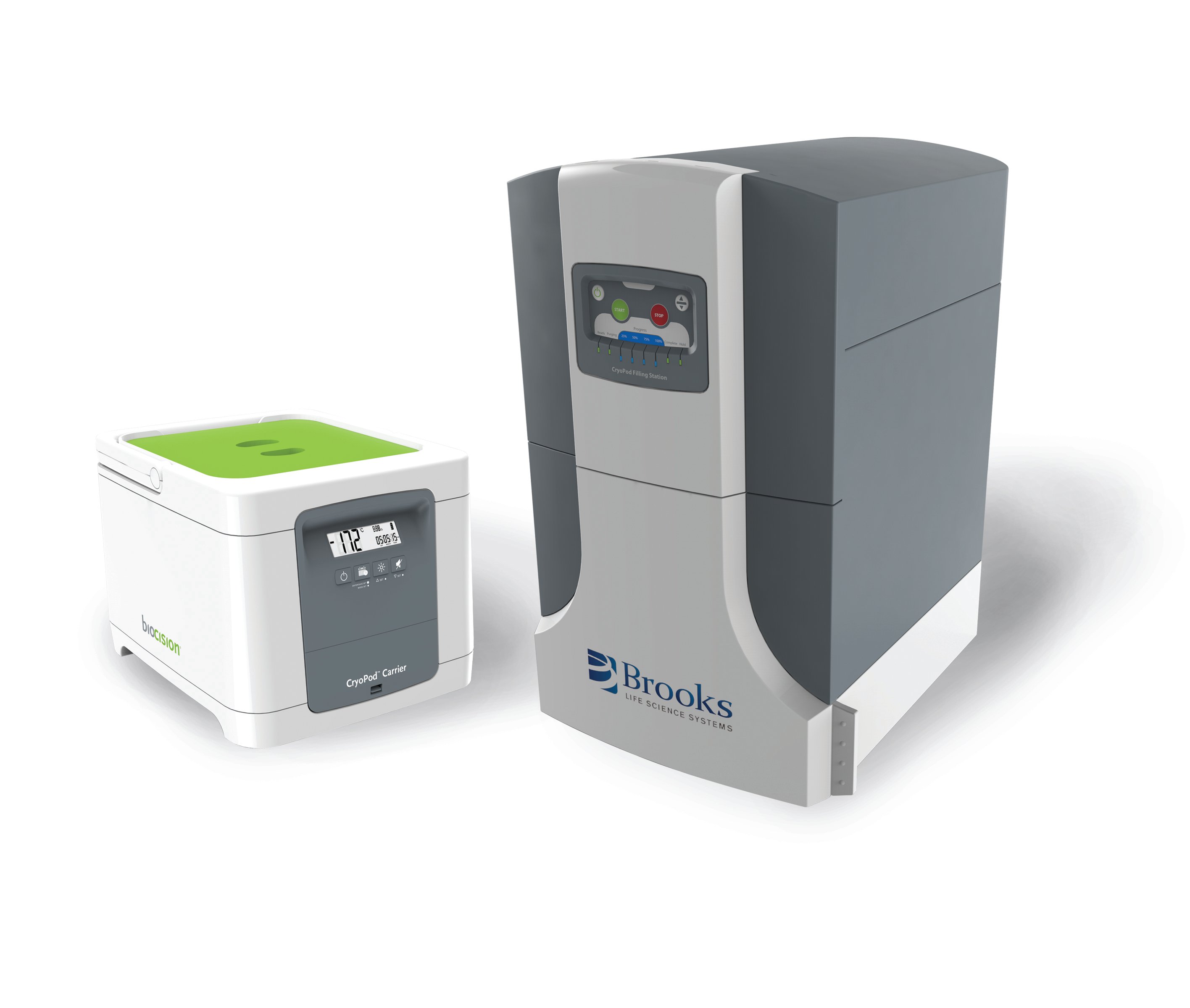 A Brooks CryoPod carrier