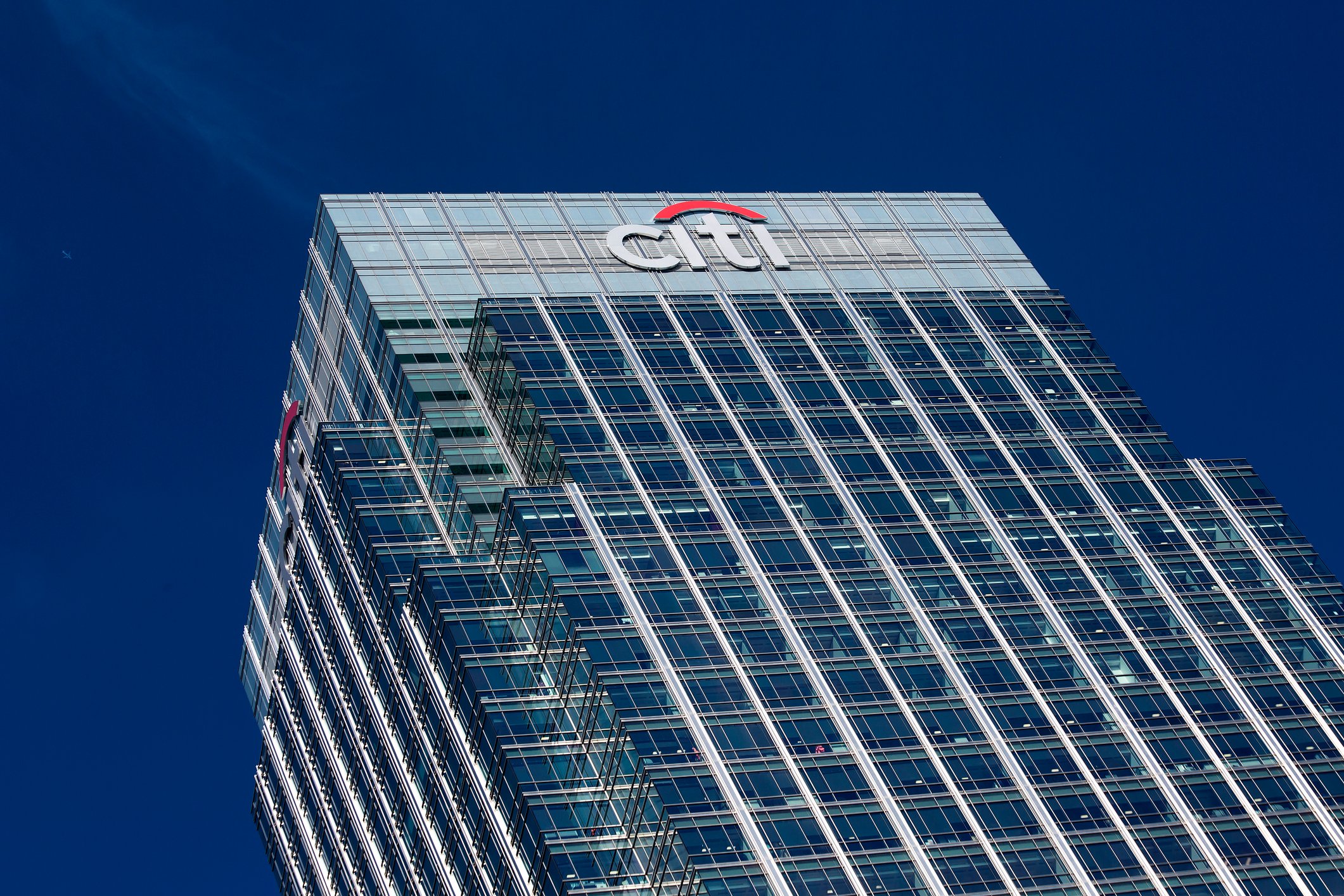 A building with Citigroup's logo on top.