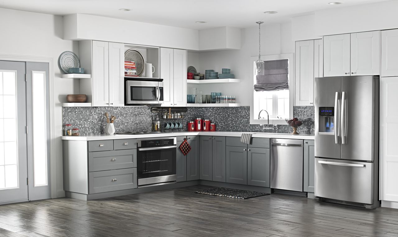 A kitchen with Whirlpool appliances