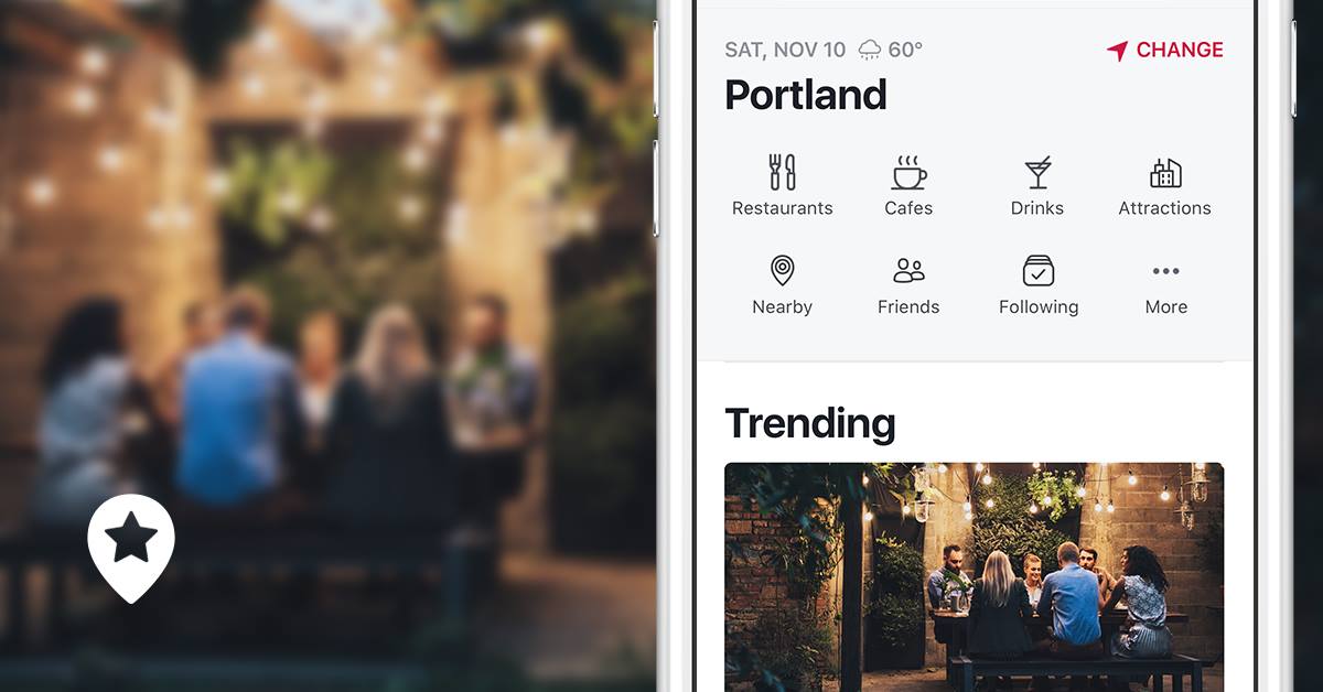 Interface of Facebook Local