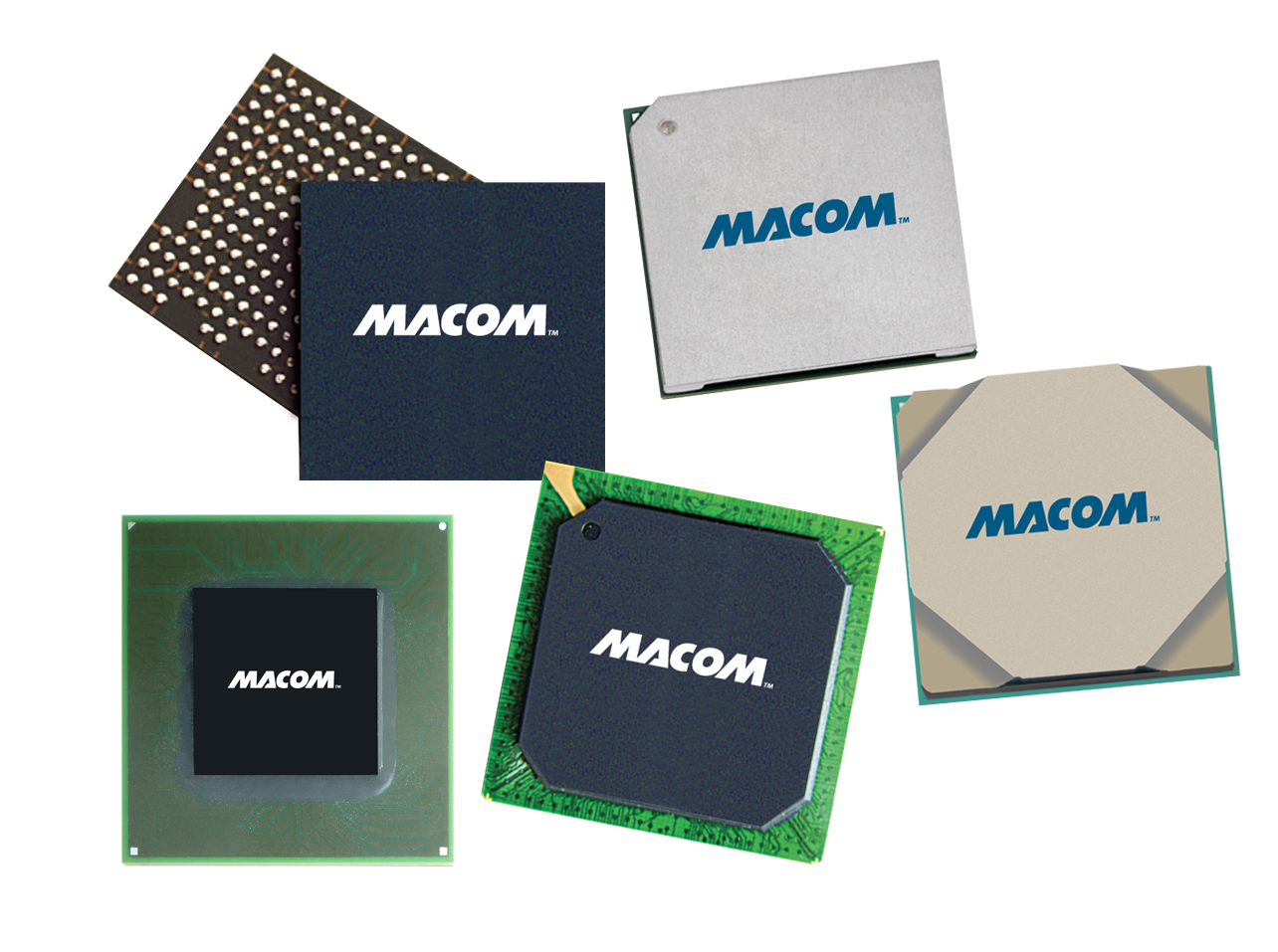 Six MACOM networking chips.