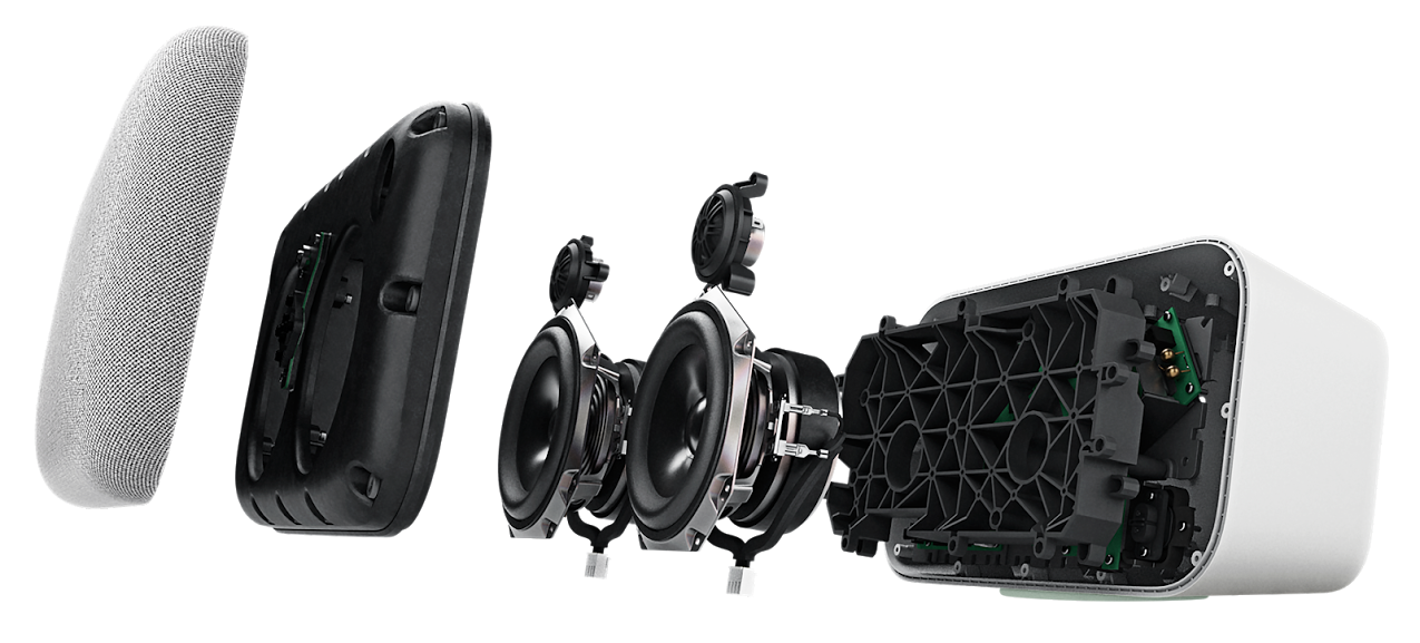 Inside view of Google Home Max speaker.