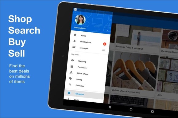 eBay's mobile app.