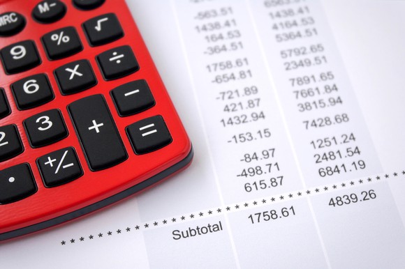 Investment statement with calculator