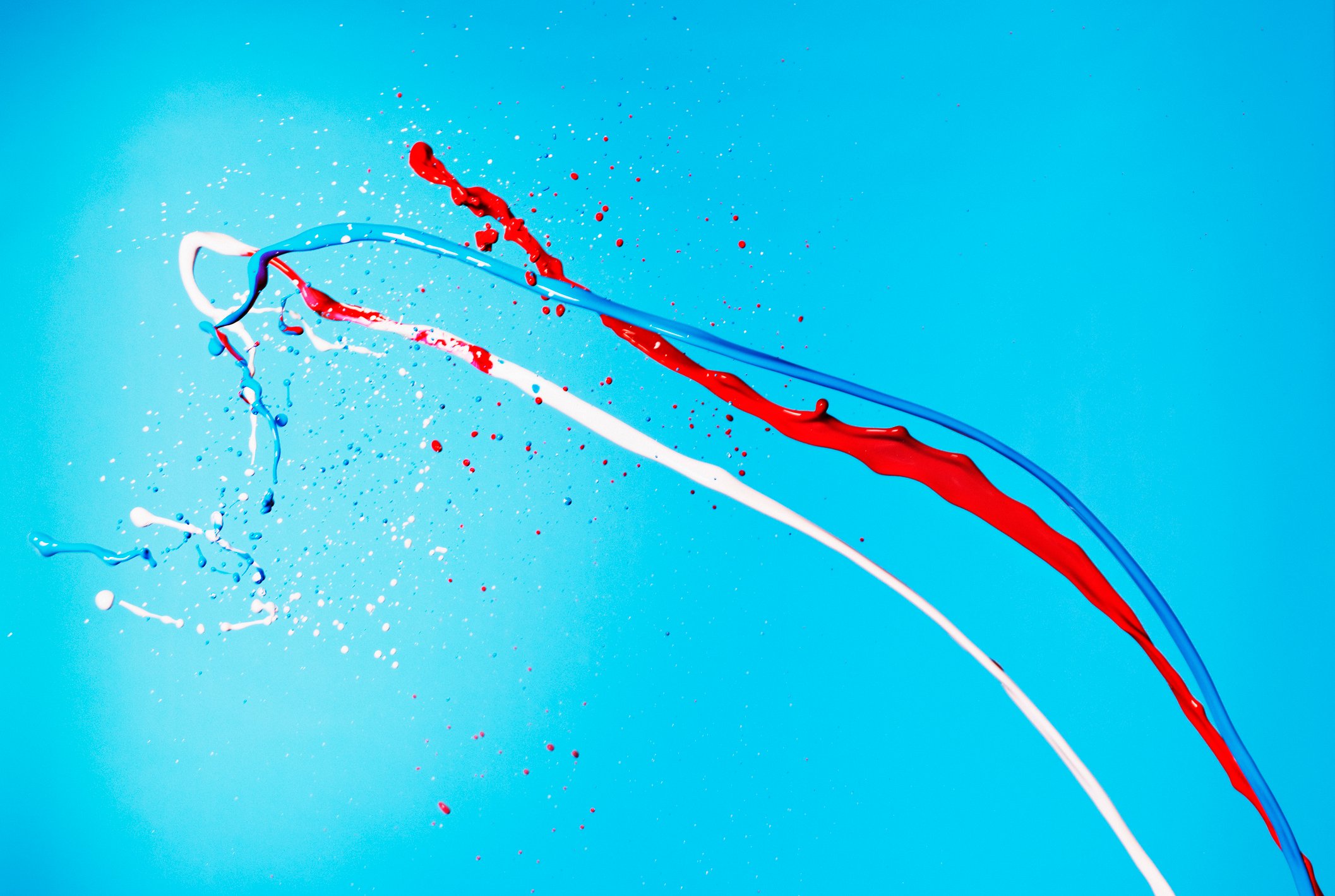 Streams of paint