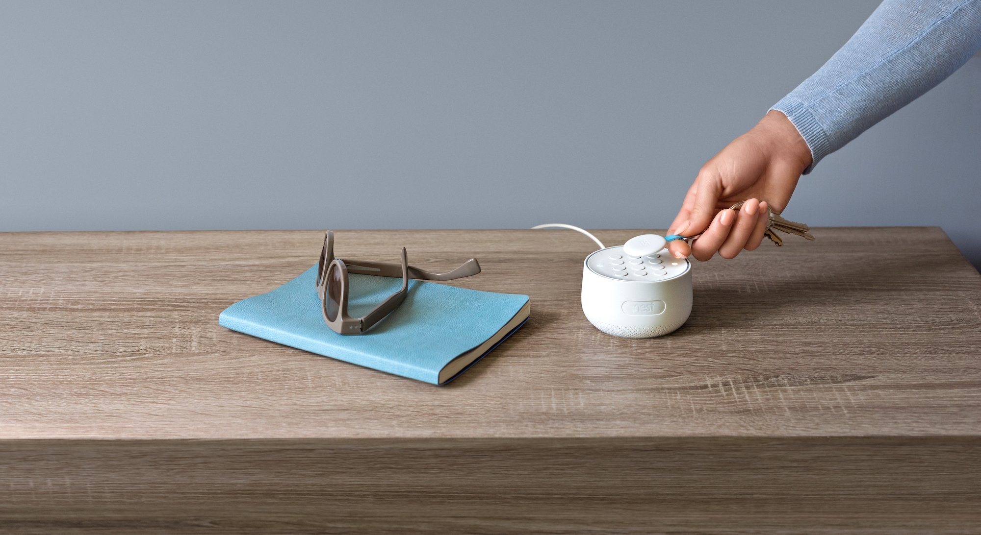 Person using Nest Secure