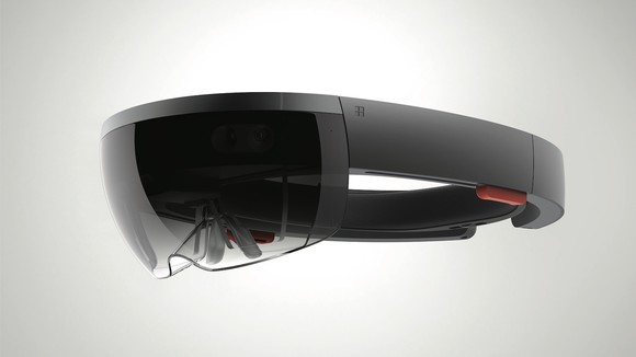 a Microsoft Hololens headset.