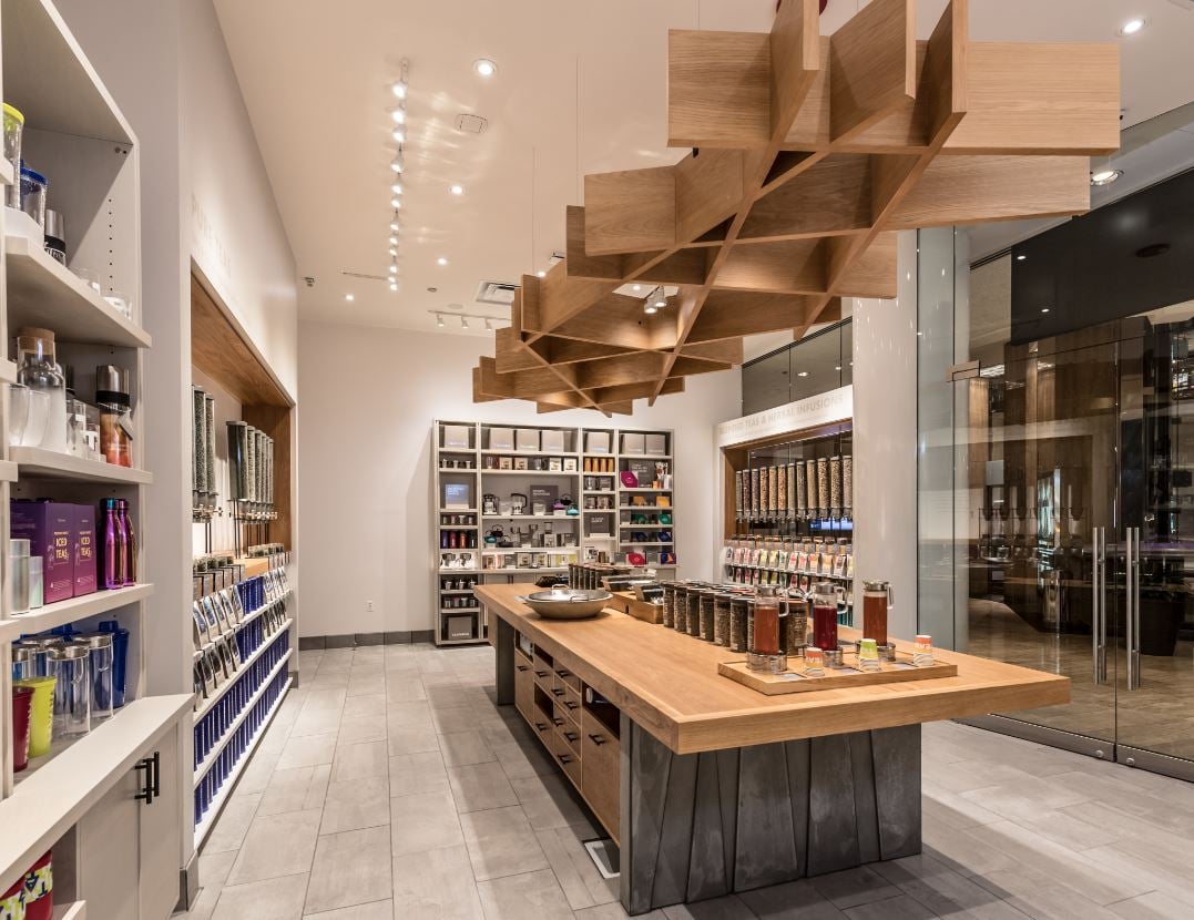 Inside of a Teavana store