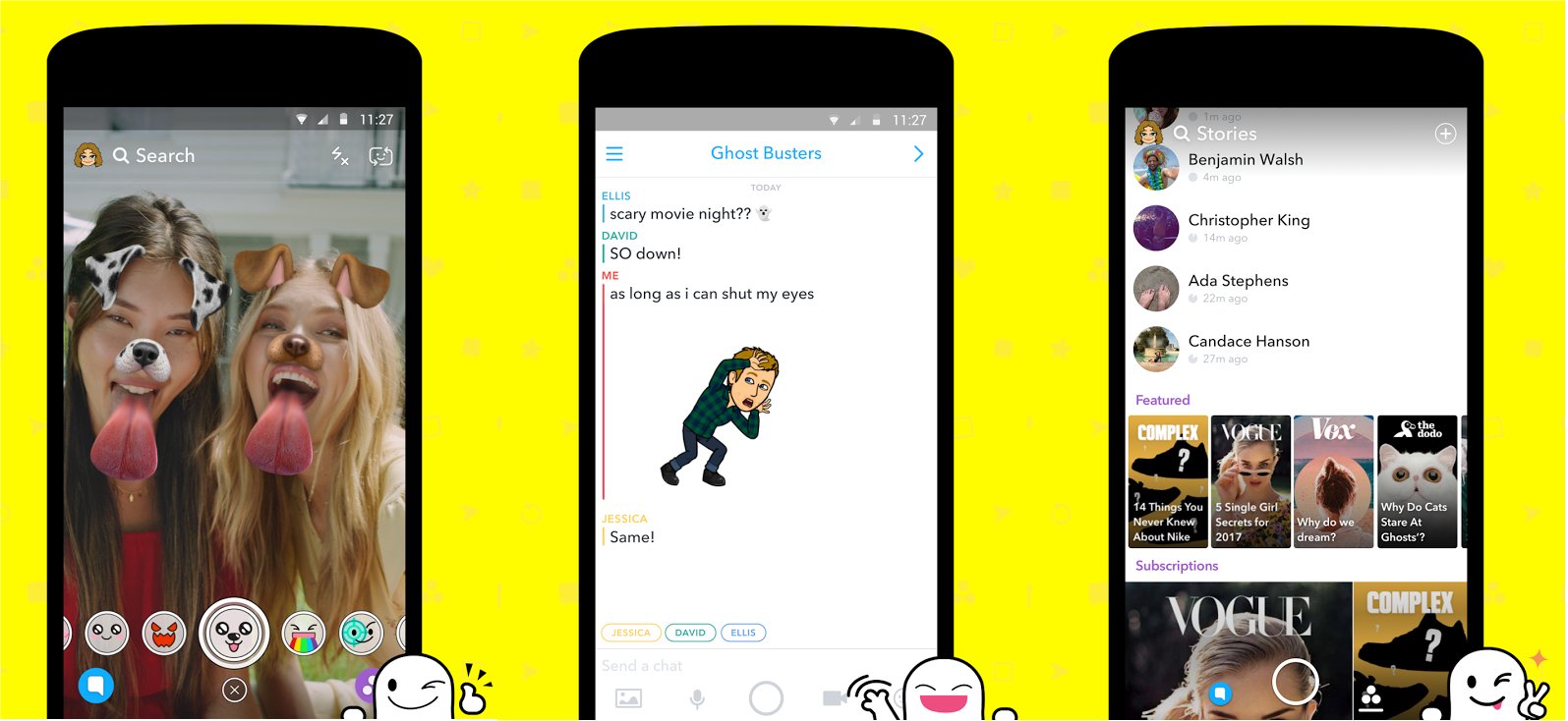 Snapchat's mobile app.