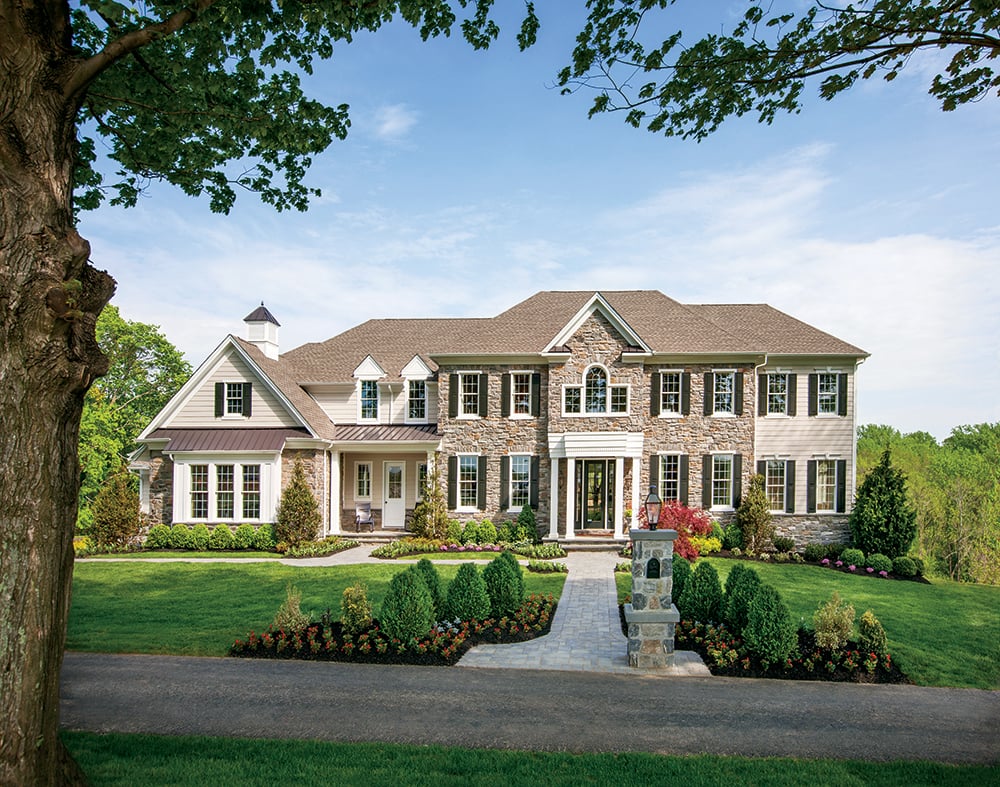 A luxury home built by Toll Brothers
