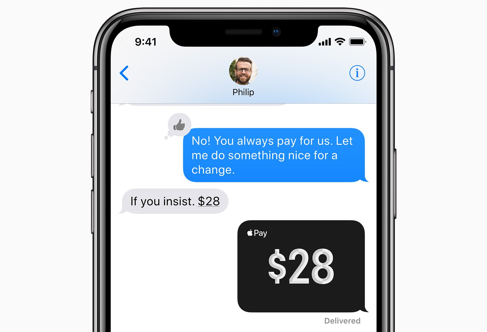 Apple Pay Cash interface in iMessage