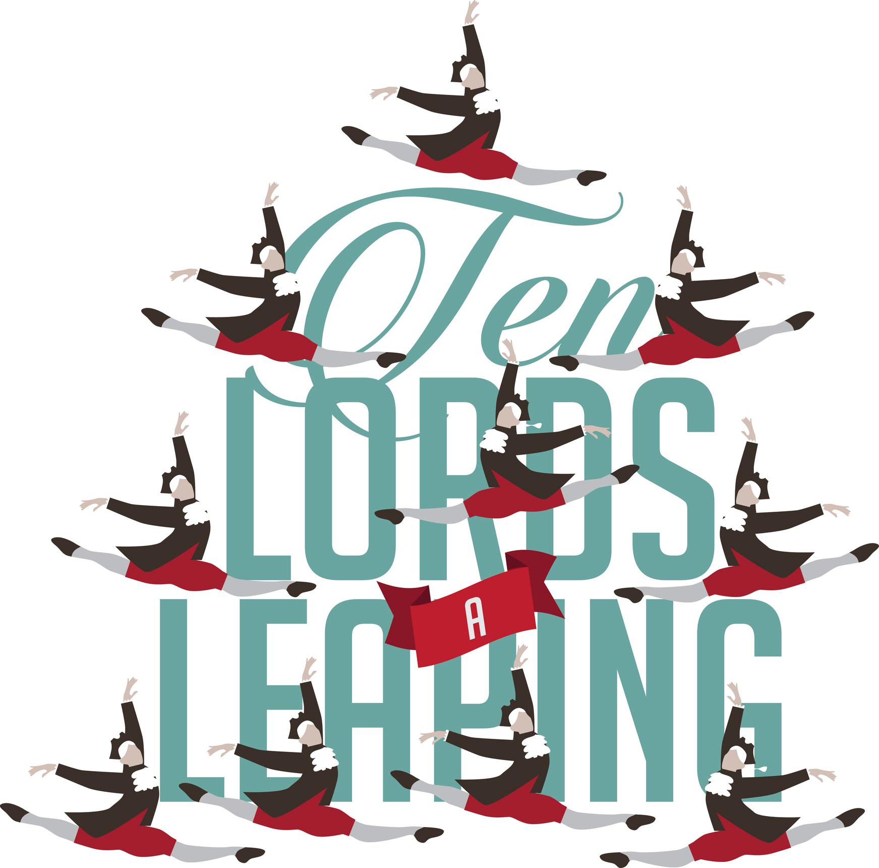 An illustration shows 10 lords-a-leaping