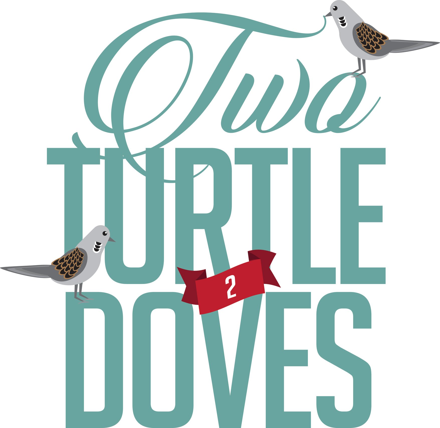 An illustration showing tow turtle doves