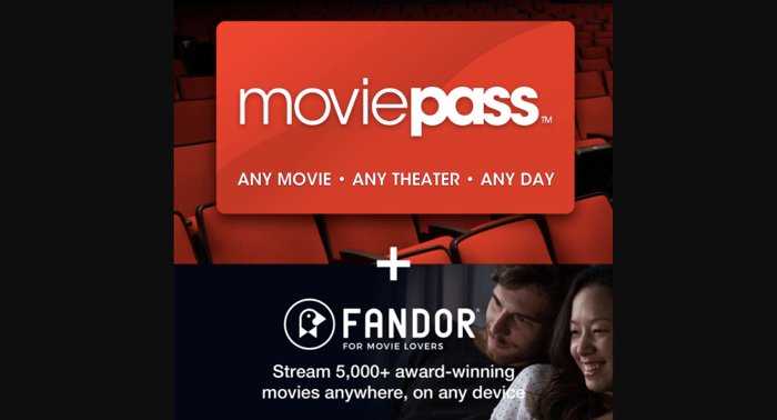 Promo for MoviePass combined with Fandor.