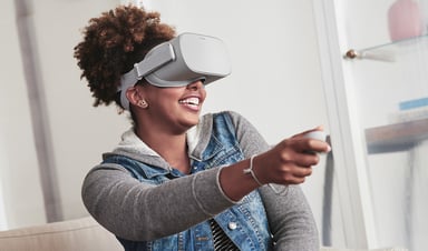 Oculus Go Being Used By Woman