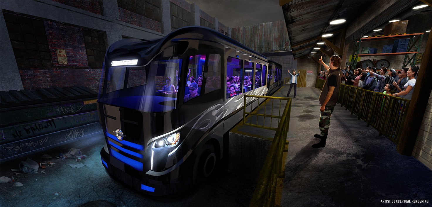 Concept art of the vehicle for Fast and Furious ride.