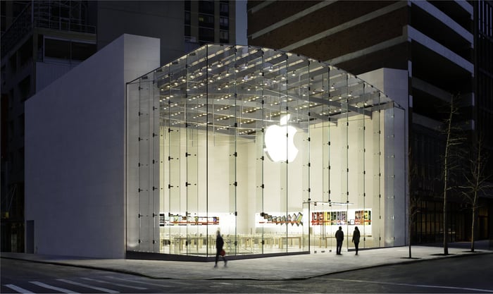 An Apple retail store.