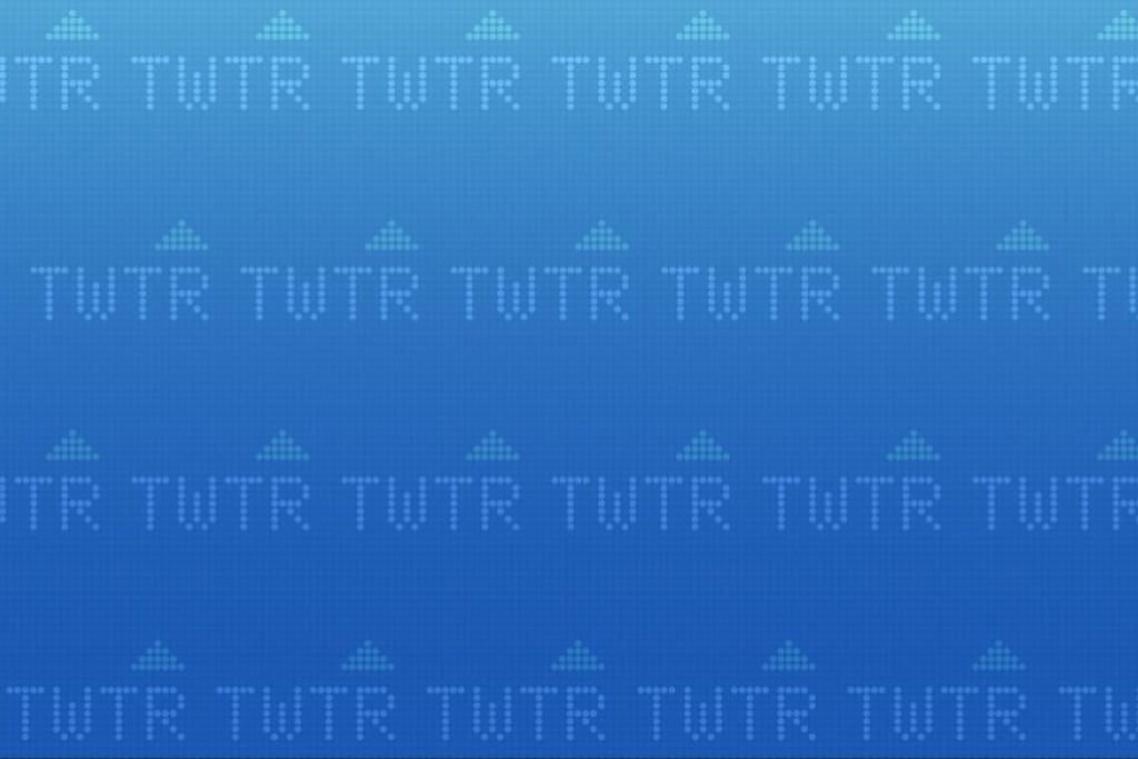 Repeated instances of TWTR ticker with up arrows.