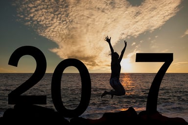 2017 with woman jumping