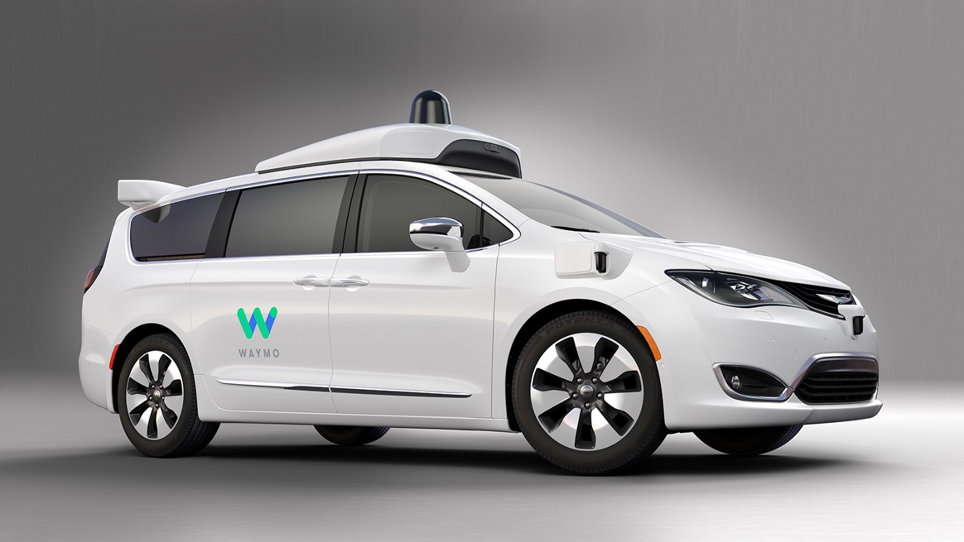 Image of Waymo self-driving minivan.