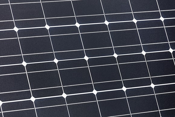 Close-up of solar panel.