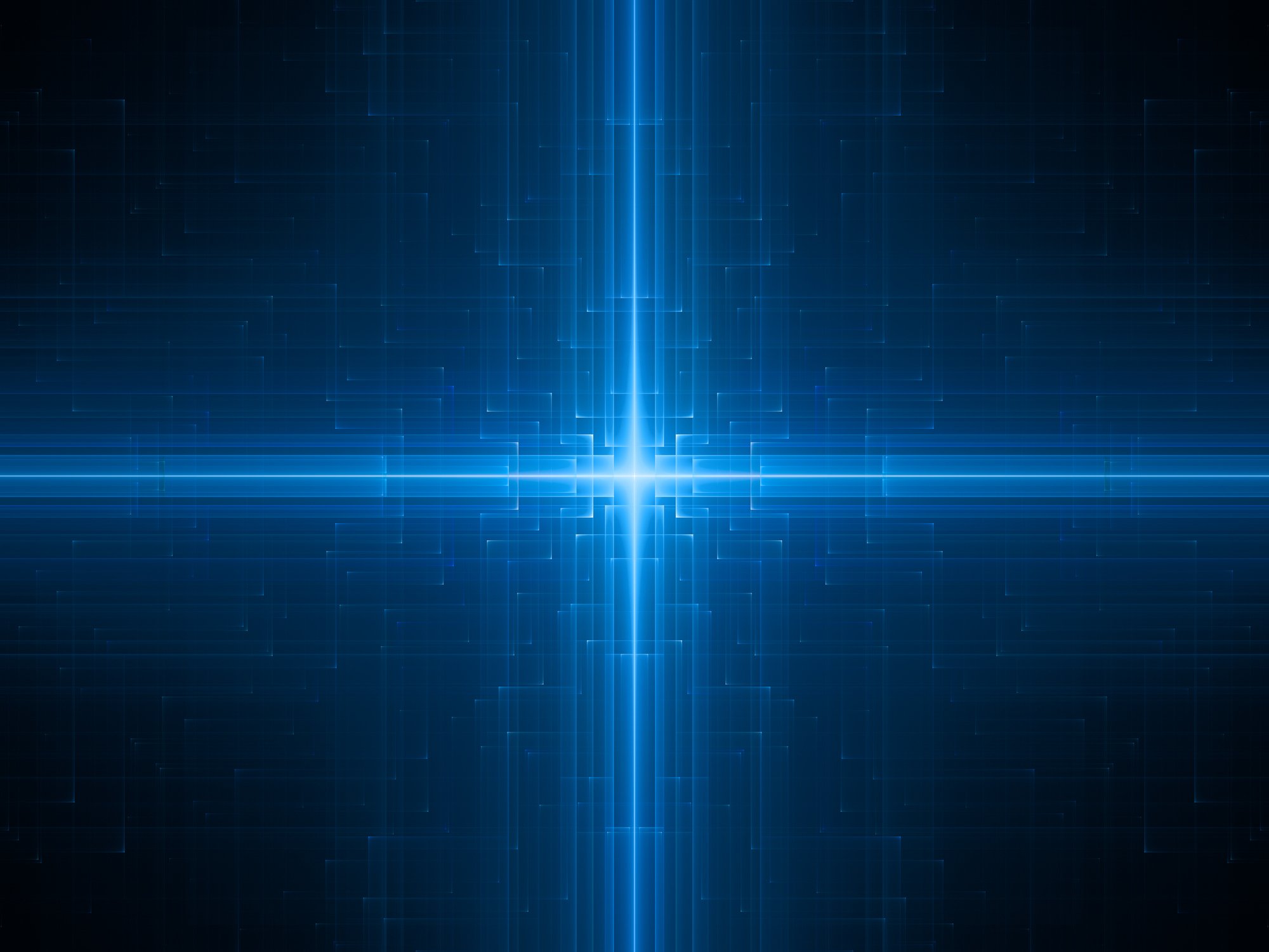 Image a blue light on dark background.