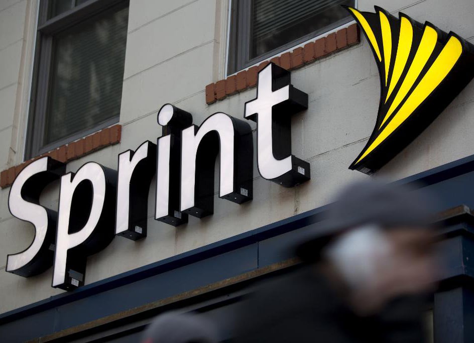 The Sprint sign atop a storefront.