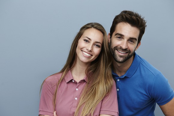 Smiling young couple