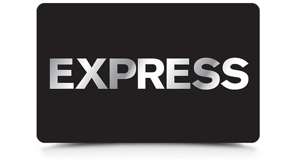 Express logo on a card.