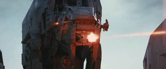 An AT-M6 Walker firing a laser.