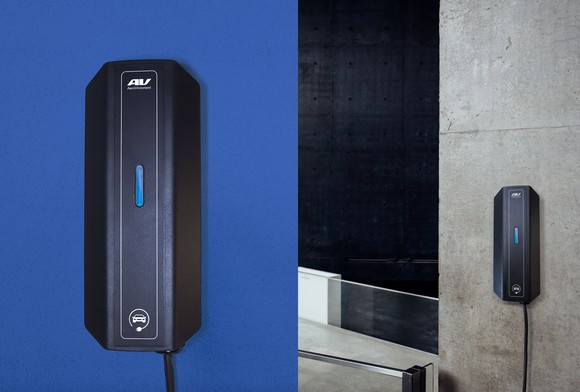 TurboDX charger hanging on a wall. 