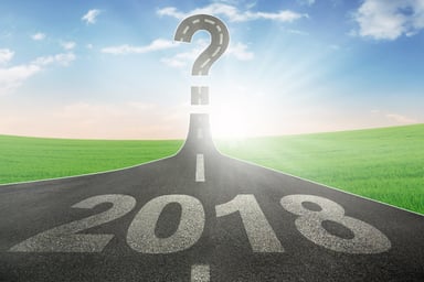 2018 on road leading to question mark