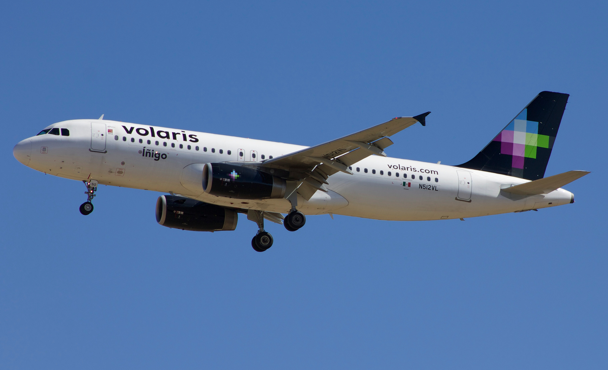 A Volaris plane preparing to land