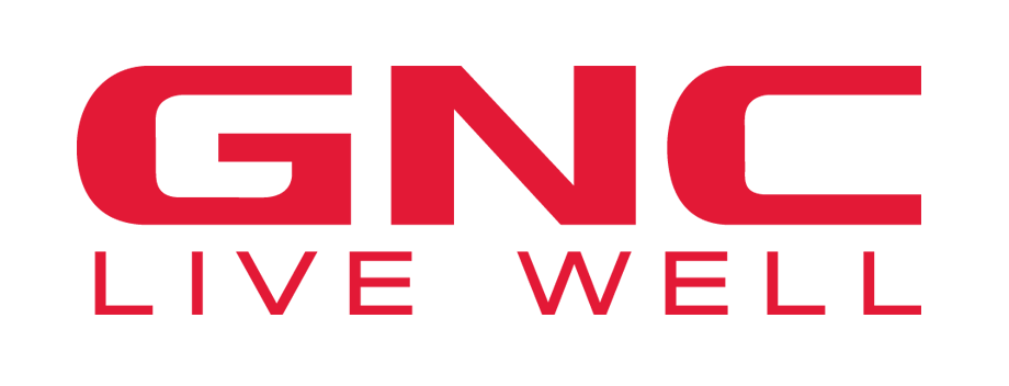 GNC Live Well text logo in red letters