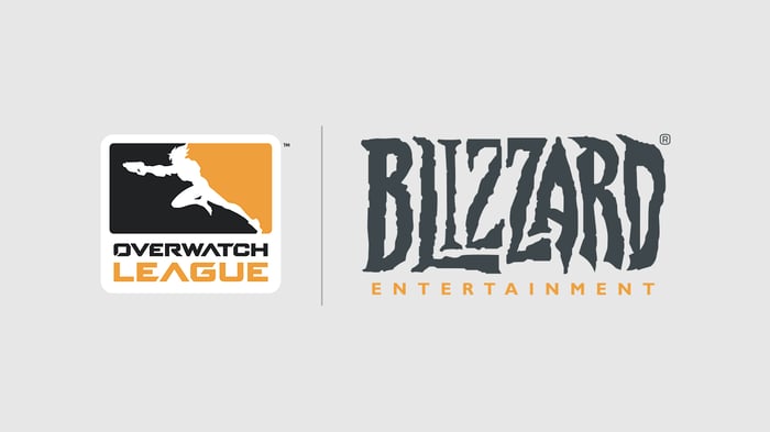 Official logos of Overwatch League and Blizzard Entertainment