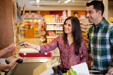 Using credit card in a store