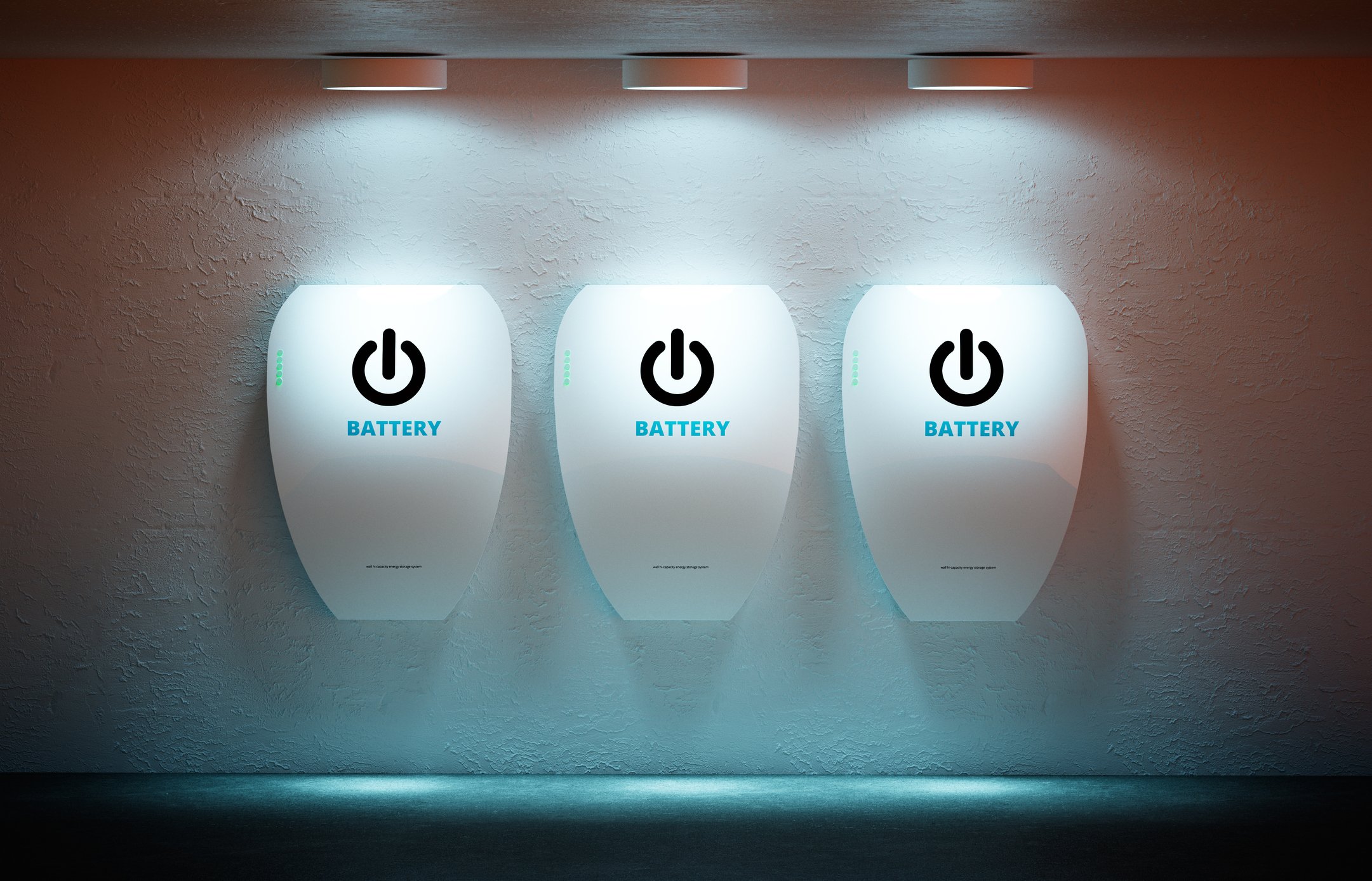 Batteries on a wall. 