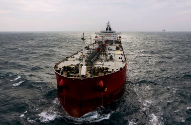 oil tanker with rig in background 1500