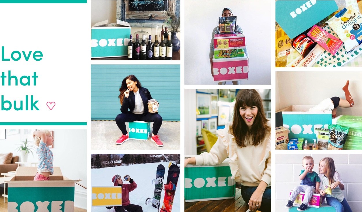 Images of customers with Boxed shipments